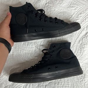 ALL BLACK HIGH TOP CONVERSE